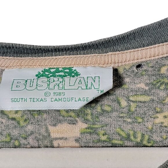 VTG Lot of 2 Bushlan 80s Camo Hunting Outdoor Long & Short Sleeve Shirts Large - Picture 8 of 10